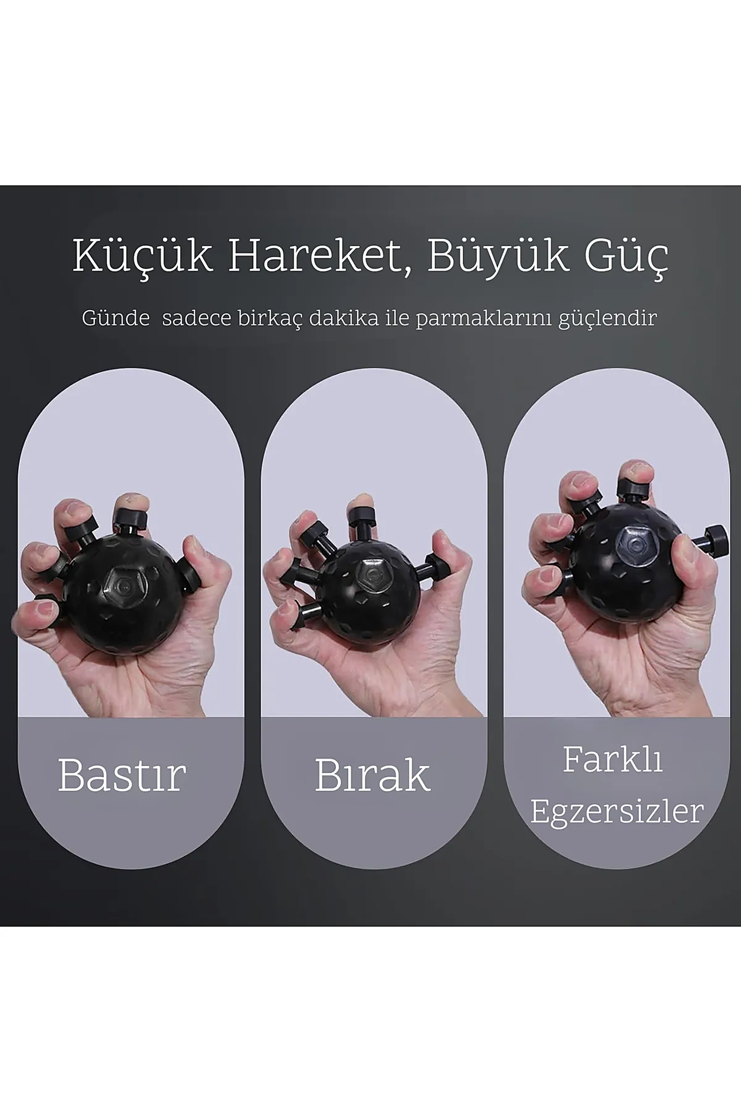Gripball kullanım: bastır bırak egzersiz