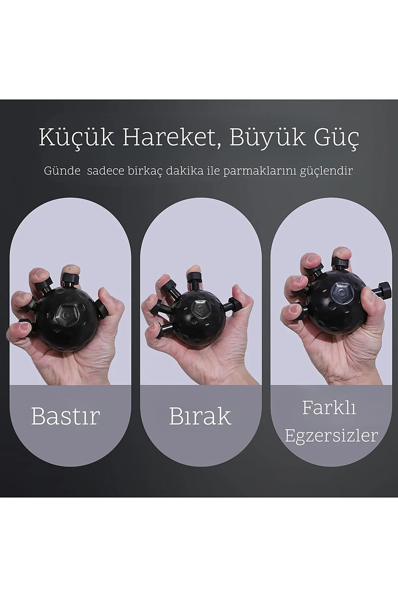 Gripball kullanım: bastır bırak egzersiz